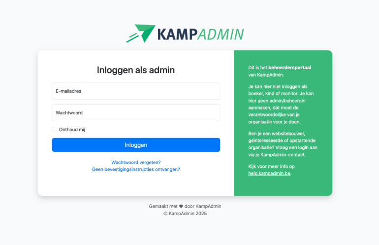 KampAdmin versie 3